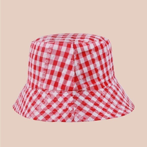 Red Gingham Satchel with Matching Strap and Hat Set - Picture 4 of 6